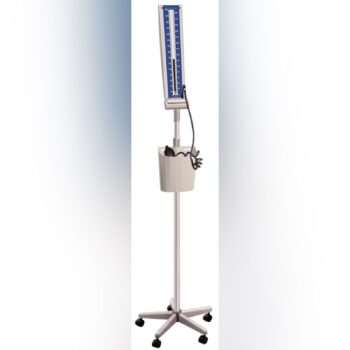 Mercury blood pressure monitor display standing
