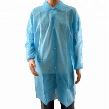Disposable breathable nonwoven lab coat - single use lab coats